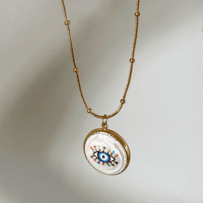 18K Gold Plated Evil Eye Protection Necklace - Lyle (Waterproof)
