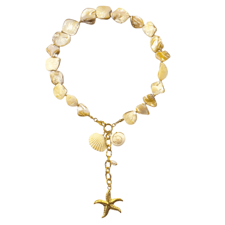 18K Gold Plated Starfish Statement Necklace - Emmy (Waterproof)