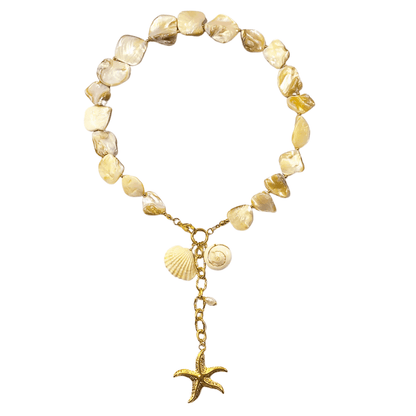 18K Gold Plated Starfish Statement Necklace - Emmy (Waterproof)